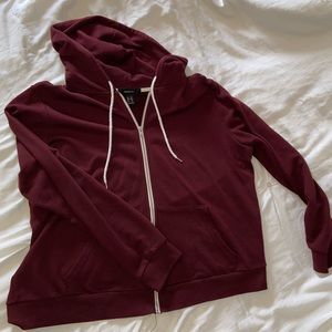 burgundy zip up sweatshirt 3x